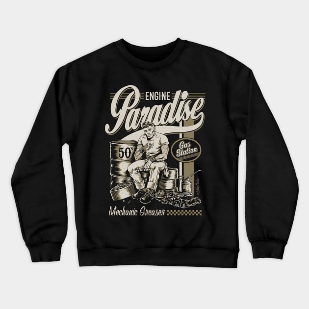 Engine Paradise Crewneck Sweatshirt by nanobarbero